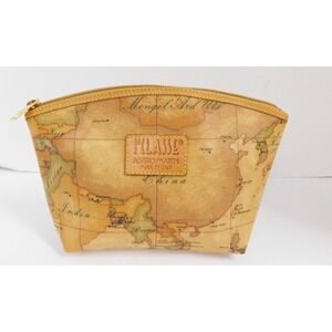 Alviero Martini Bag 1A Classe Italian Geo Print World Map Small Clutch Bag